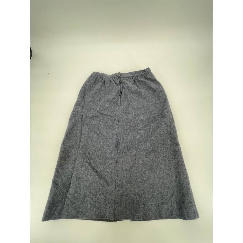 Vintage Pendleton A line Skirt Womens Gray Wool Lined Pleated Front Streetwear